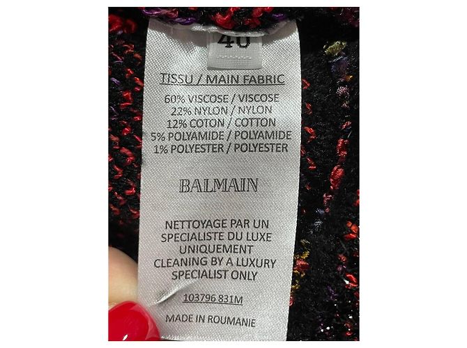 Abito Balmain in viscosa multicolore - vista 6