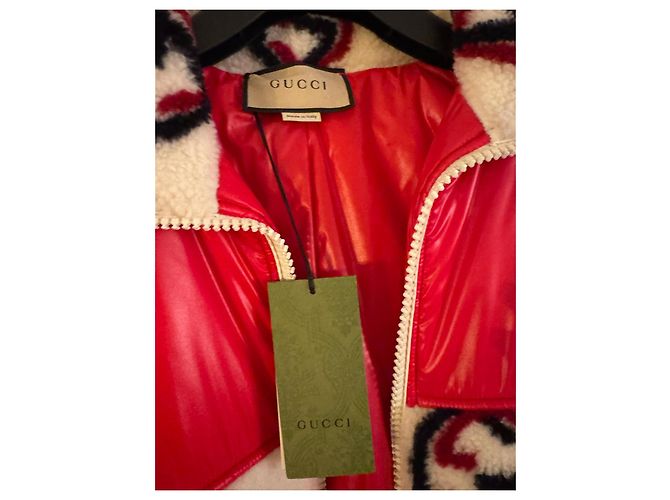 Abrigo Gucci Rojo Oscuro de Lana Burdeos - vista 4