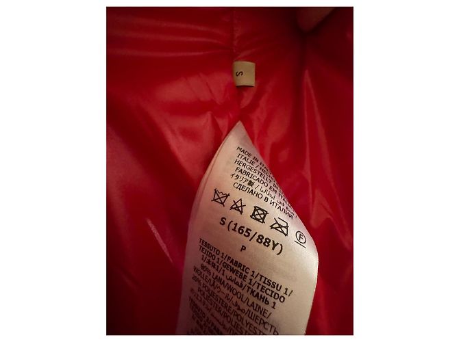 Abrigo Gucci Rojo Oscuro de Lana Burdeos - vista 5