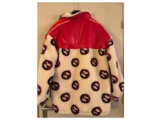 Abrigo Gucci Rojo Oscuro de Lana Burdeos - vista 7