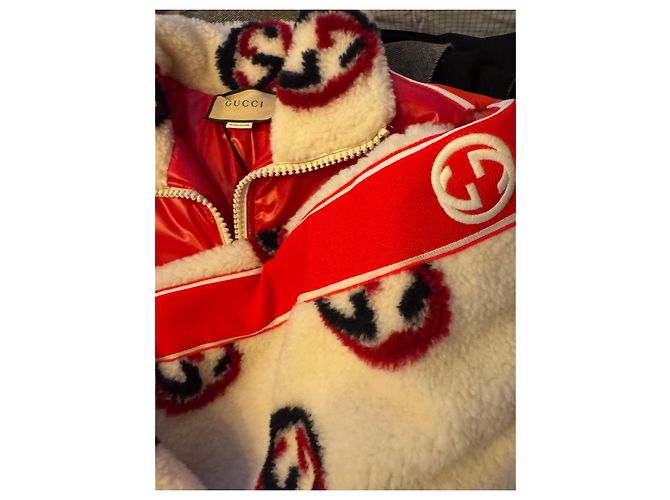 Abrigo Gucci Rojo Oscuro de Lana Burdeos - vista 9