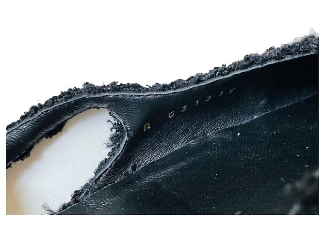 Chanel CC Tweed und Leder Slingbacks Schwarz - Ansicht 18