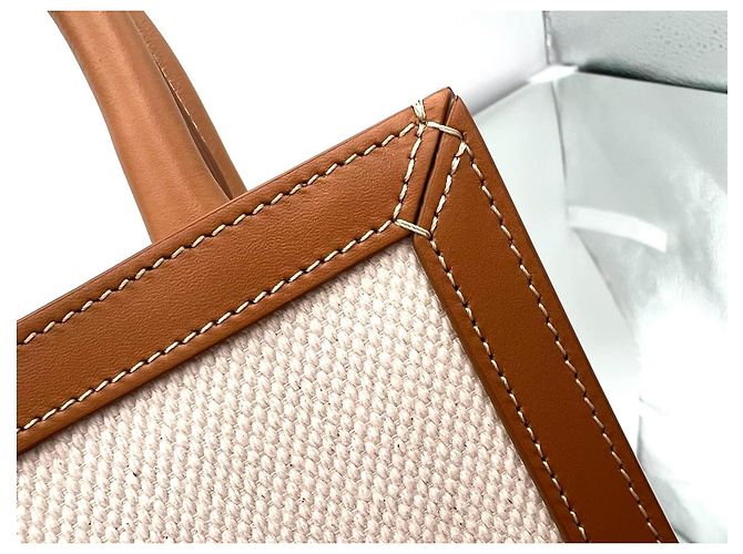 Céline Celine 193302 Triomphe Canvas Mini Cabas Tasche Braun Beige - Ansicht 11