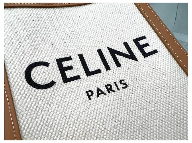 Céline Celine 193302 Triomphe Canvas Mini Cabas Tasche Braun Beige - Ansicht 12