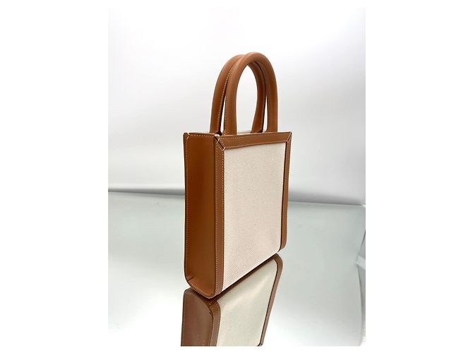 Céline Celine 193302 Triomphe Canvas Mini Cabas Tasche Braun Beige - Ansicht 14