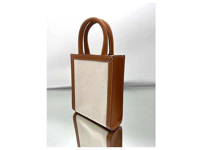 Céline Celine 193302 Triomphe Canvas Mini Cabas Tasche Braun Beige - Ansicht 16
