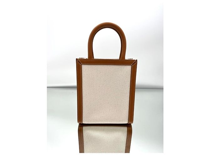 Céline Celine 193302 Triomphe Canvas Mini Cabas Tasche Braun Beige - Ansicht 17