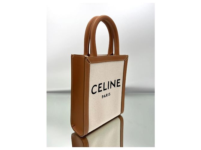 Céline Celine 193302 Triomphe Canvas Mini Cabas Tasche Braun Beige - Ansicht 18