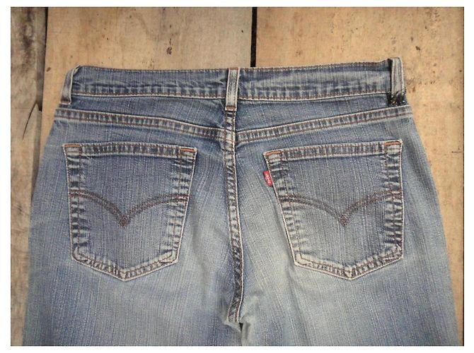 Levi's 546 Jeans Hellblau Gerade Schnitt Baumwolle - Ansicht 3