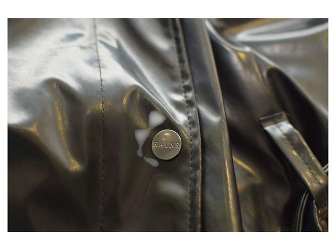 Trench Rains nero leggero con cappuccio e cintura - vista 5