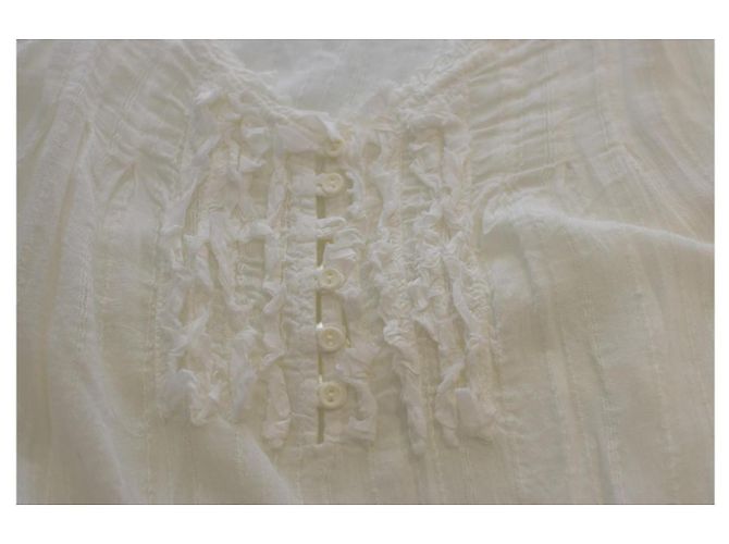 Vestido de verano sin mangas de algodón blanco Zara L - vista 4