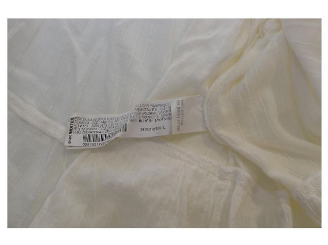 Vestido de verano sin mangas de algodón blanco Zara L - vista 6