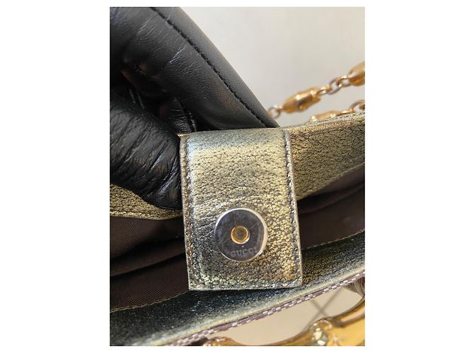 Autre Marque Borsa a spalla Gucci Bamboo Chain in metallo Multicolore - vista 10