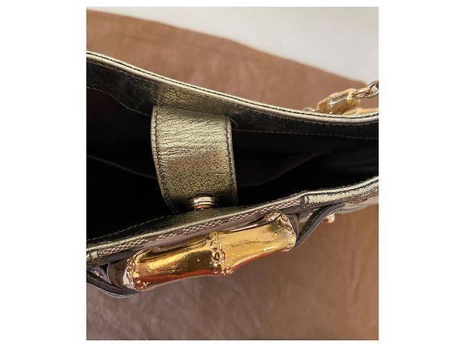 Autre Marque Borsa a spalla Gucci Bamboo Chain in metallo Multicolore - vista 17