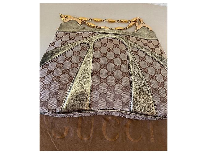 Autre Marque Borsa a spalla Gucci Bamboo Chain in metallo Multicolore - vista 19