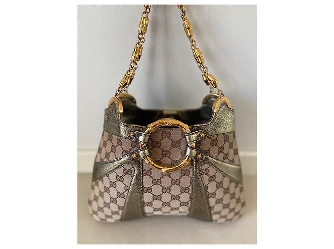 Autre Marque Borsa a spalla Gucci Bamboo Chain in metallo Multicolore - vista 2