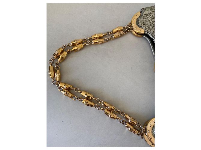 Autre Marque Borsa a spalla Gucci Bamboo Chain in metallo Multicolore - vista 7