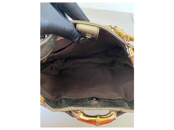 Autre Marque Borsa a spalla Gucci Bamboo Chain in metallo Multicolore - vista 9