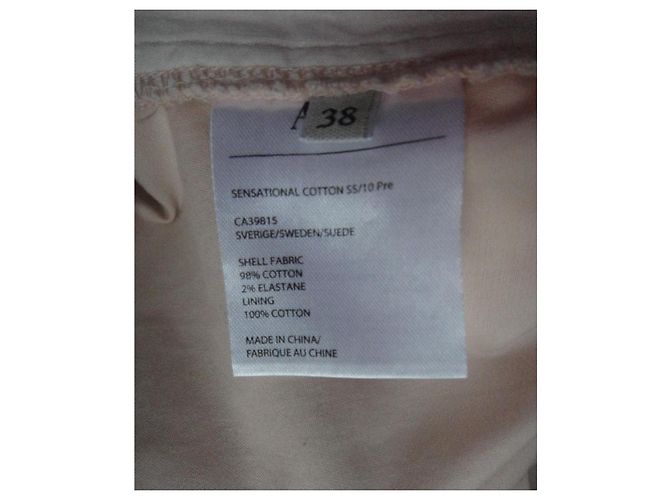Pantalones Acne beige de algodón - vista 4
