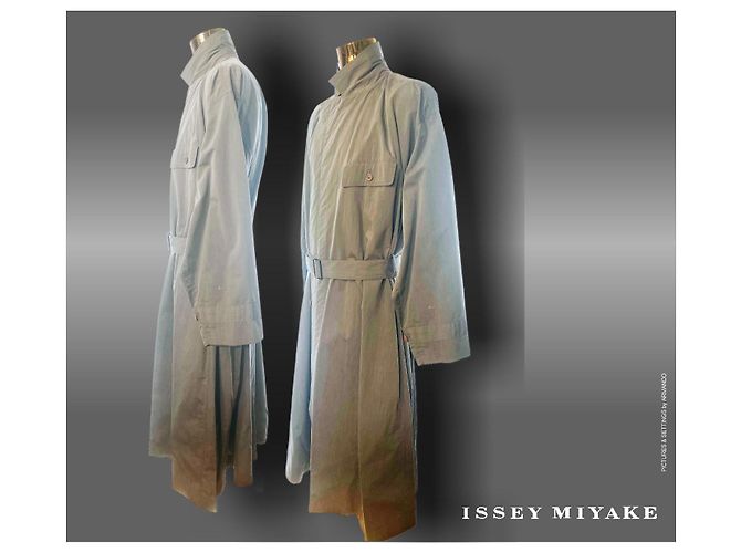 Issey Miyake Long summer overcoat (dust cost) Grey - view 12