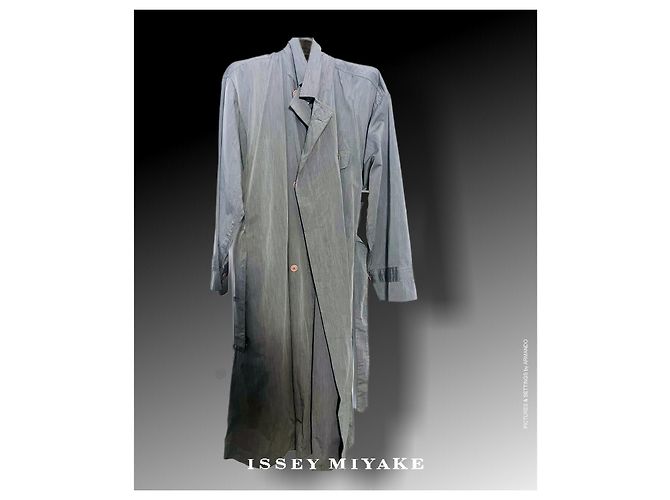 Issey Miyake Long summer overcoat (dust cost) Grey - view 3