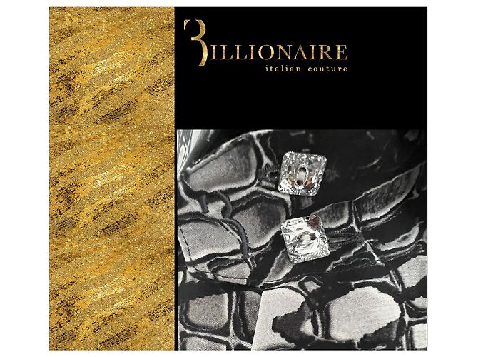 Camicia Billionaire Gold cut Dubai in seta con motivo coccodrillo - vista 14