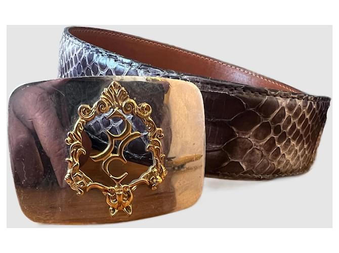 CEINTURE DE BILLIONAIRE PYTHON Violet foncé - vue 2