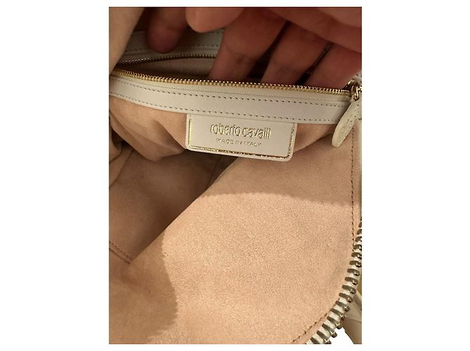 Roberto Cavalli Sac en python blanc ivoire - vue 10