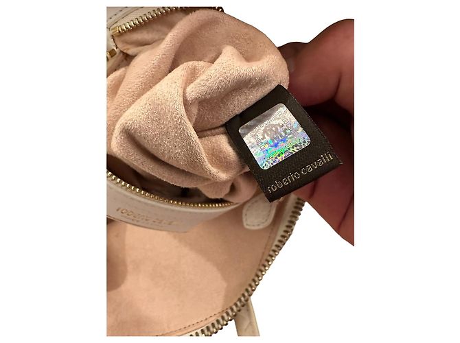 Roberto Cavalli Sac en python blanc ivoire - vue 11