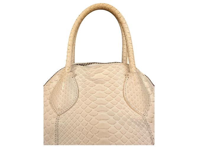 Roberto Cavalli Sac en python blanc ivoire - vue 17