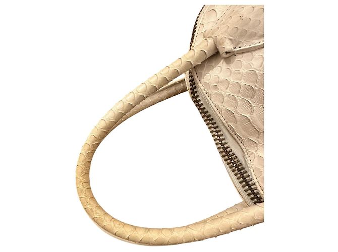 Roberto Cavalli Sac en python blanc ivoire - vue 7