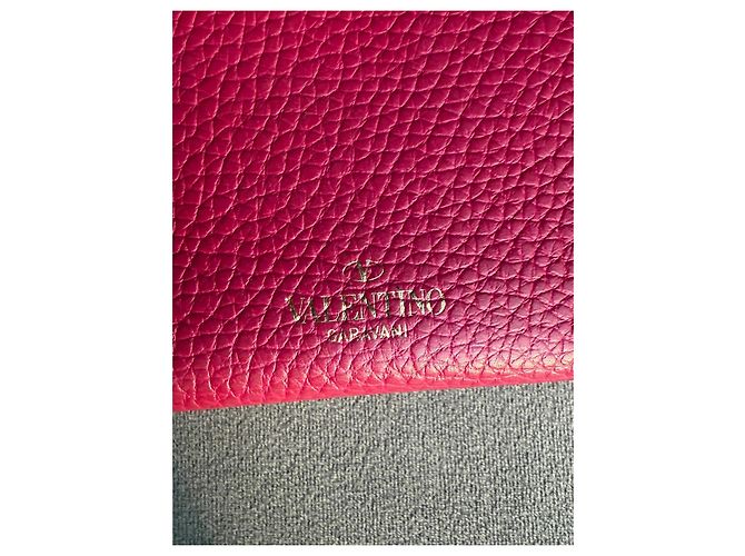 Valentino Garavani Rockstud Zip Kartenhalter Rosa Leder Pink - Ansicht 4
