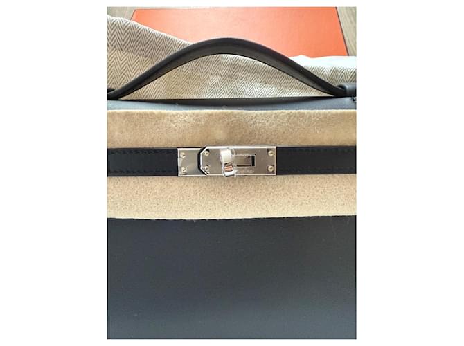 Hermès Borsa pochette Kelly Nero - vista 3