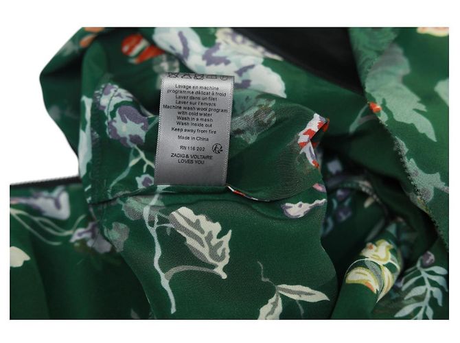 Saia mini de seda Zadig & Voltaire Jim Print verde floral - vista 5