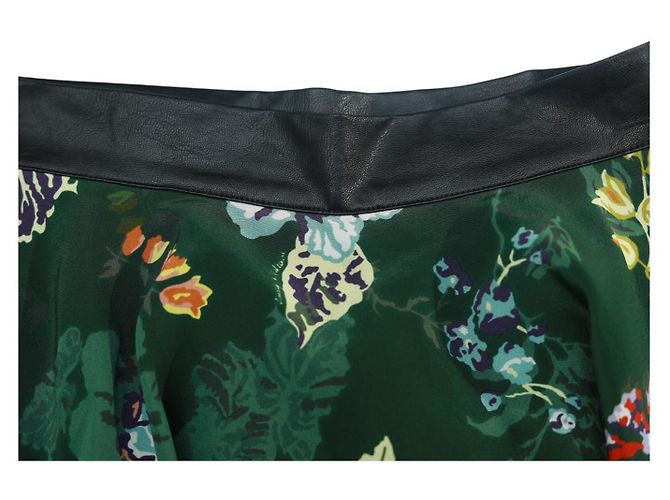 Saia mini de seda Zadig & Voltaire Jim Print verde floral - vista 7