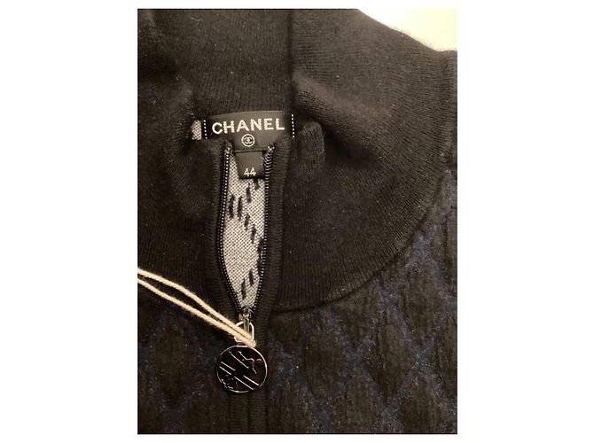 Chanel Coco neige Kleid aus Kaschmir schwarz - Ansicht 5