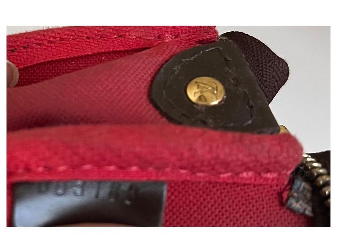Clutch Louis Vuitton Eva Damier Marrone Scuro - vista 10
