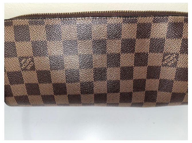 Clutch Louis Vuitton Eva Damier Marrone Scuro - vista 6