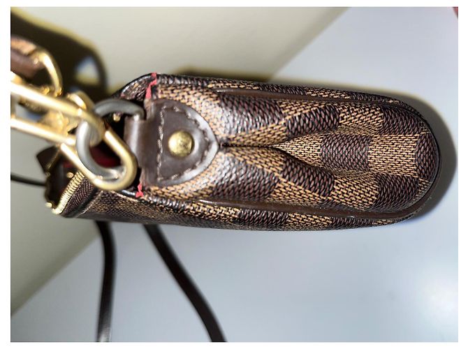 Clutch Louis Vuitton Eva Damier Marrone Scuro - vista 7