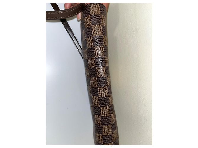 Clutch Louis Vuitton Eva Damier Marrone Scuro - vista 8
