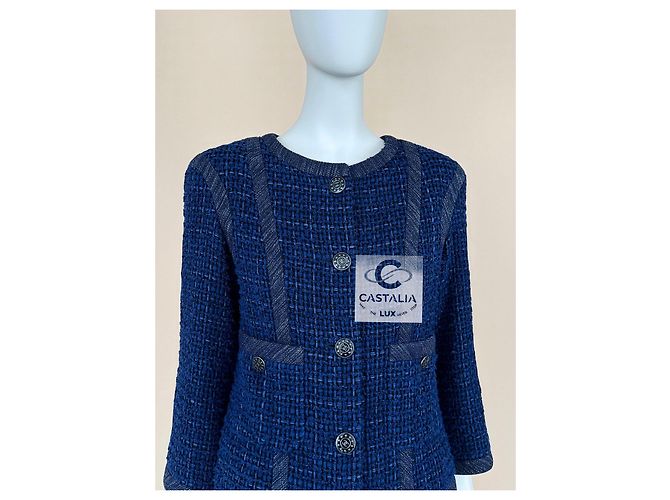 Chanel Royalblau Lesage Tweedjacke - Ansicht 4