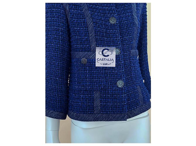 Chanel Royalblau Lesage Tweedjacke - Ansicht 5