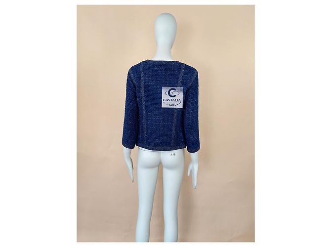 Chanel Royalblau Lesage Tweedjacke - Ansicht 8