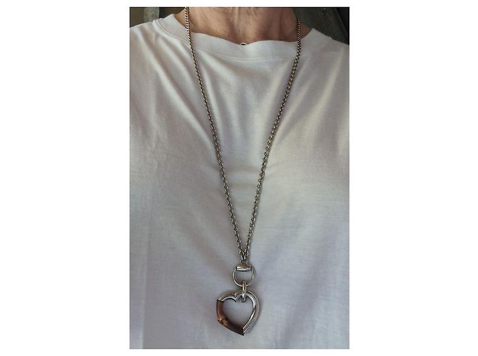 Collar Gucci Bambou plata y bambú Castaño - vista 3