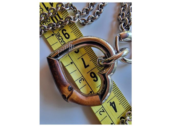 Collar Gucci Bambou plata y bambú Castaño - vista 5