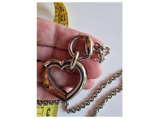 Collar Gucci Bambou plata y bambú Castaño - vista 6