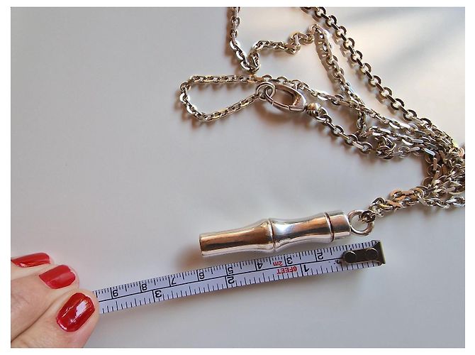 Collana Gucci Bamboo in argento 75 cm - vista 8