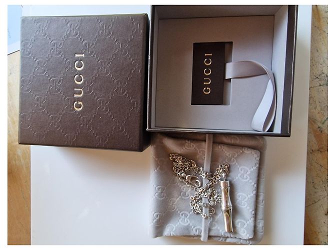 Collana Gucci Bamboo in argento 75 cm - vista 9