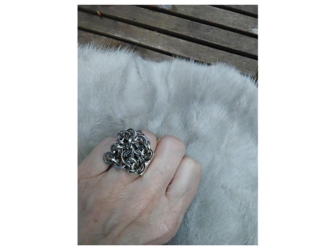 Anello cocktail Pianegonda Plot in argento sterling Silver hardware - vista 6