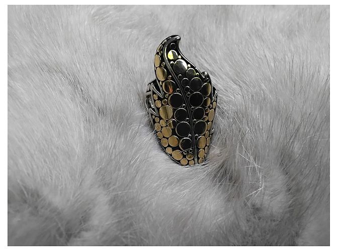 Autre Marque Anello cocktail Noble John Hardy in argento sterling e oro giallo 18 carati D'oro - vista 2